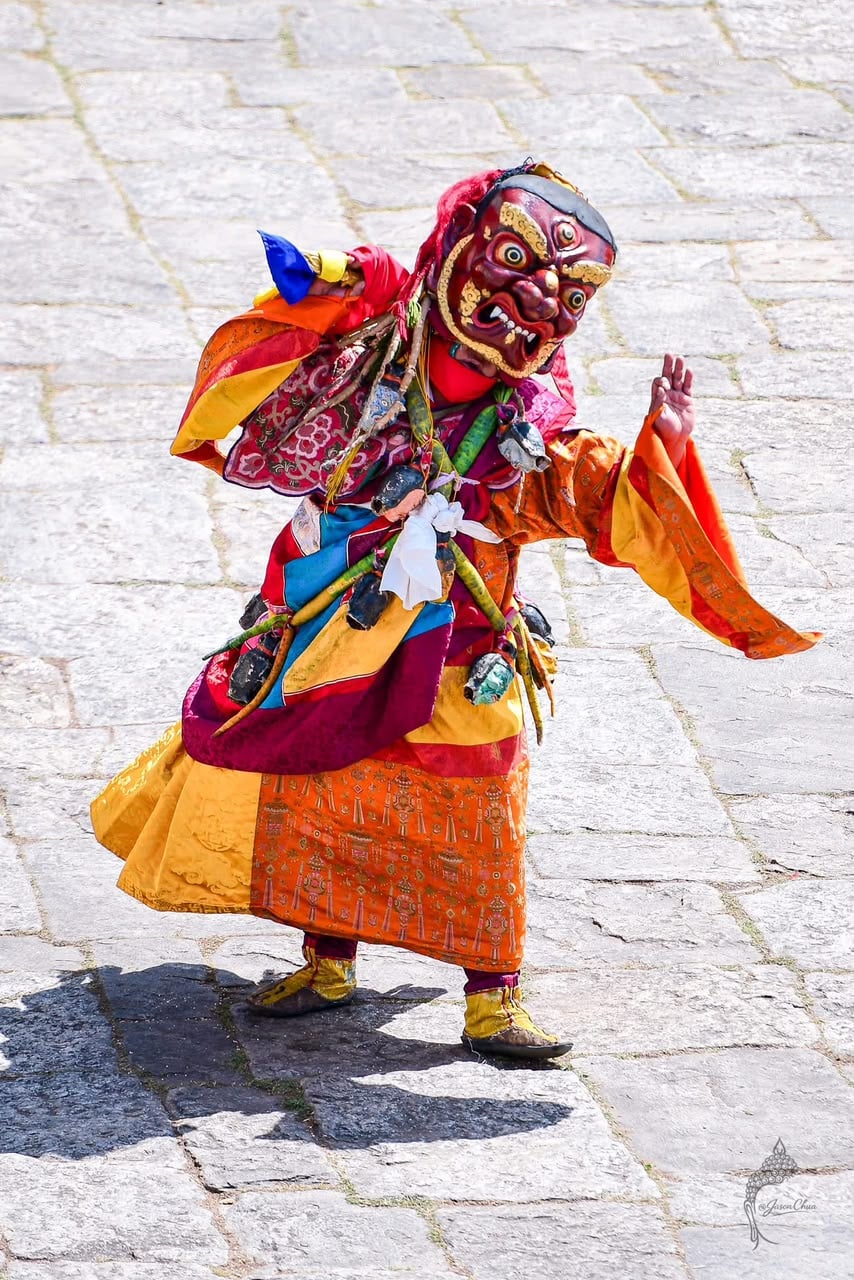 Cham Dance — Orange Silk Robes