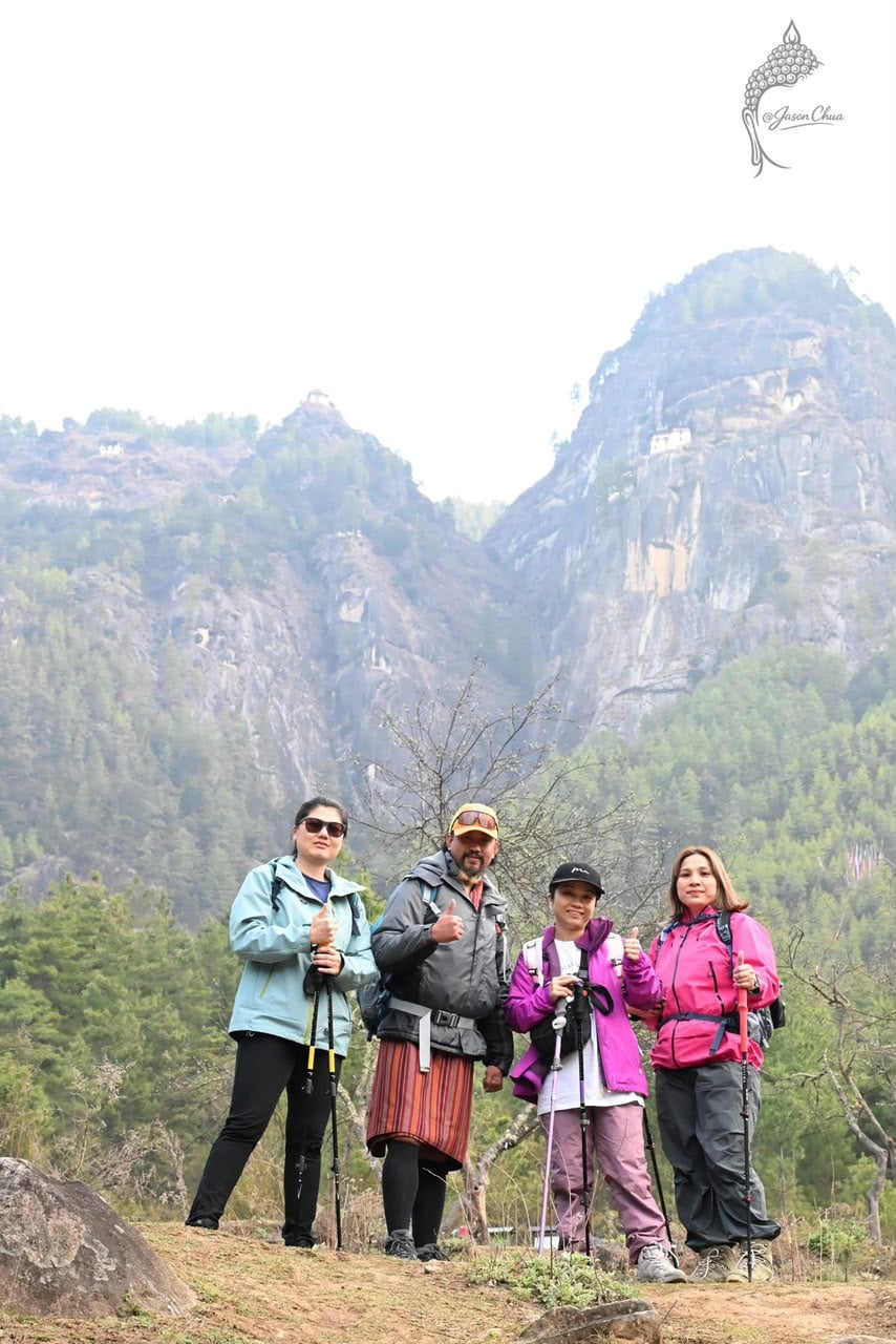 Tour Group Trekking to Tiger's Nest