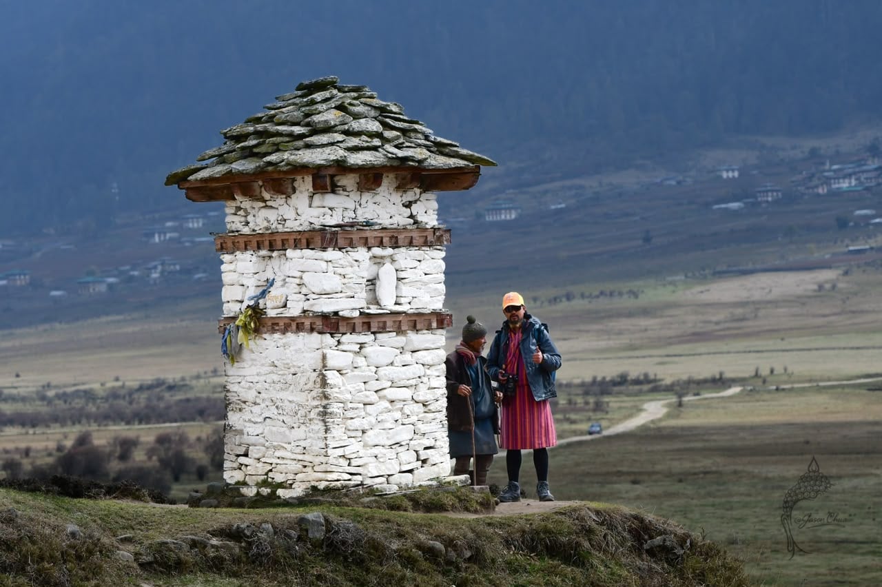Arise Bhutan Guide at a Sacred Chorten